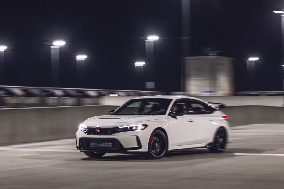 2025 Honda Civic Type R performance hatchback in Championship White exterior color